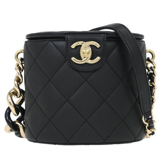 Chanel Black Lambskin Vanity Shoulder Bag 144814 - Picture 1 of 10